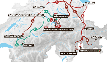 Etappenplan Tour de Suisse Woman Etappenplan Tour de Suisse Woman