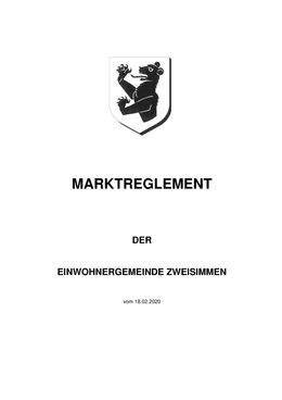 Marktreglement Markt